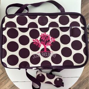Thirty One Perfect Party Set Just Believe Purple Polka Dot